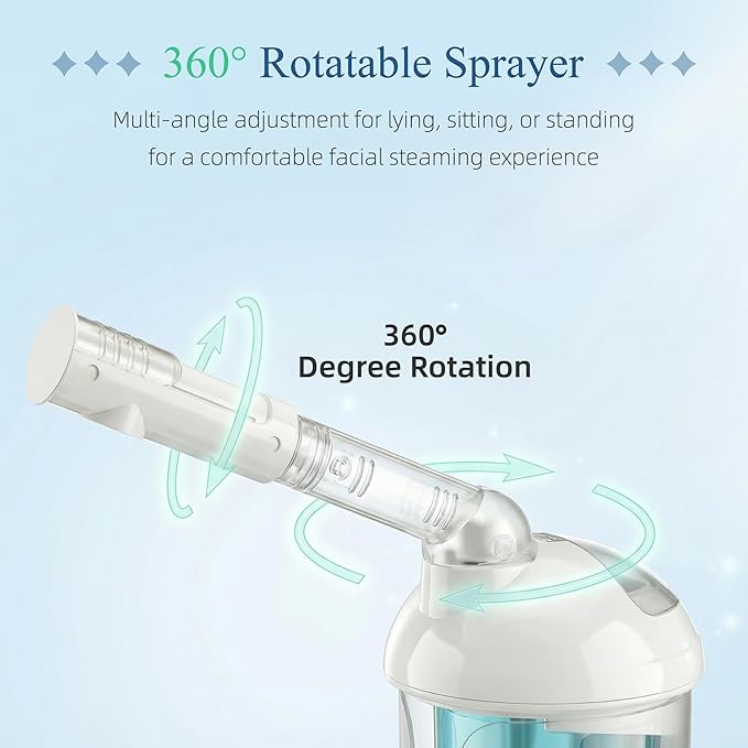 ZENY 3-in-1 Portable Facial Steamer and Hair Steamer, Humidifier, Nano Ionic - Image 6