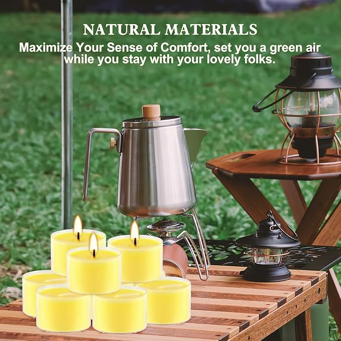 Fclayvts 8-Hour 100 Pack Citronella Tealight Candles, Outdoor and Indoor Summer - Image 7
