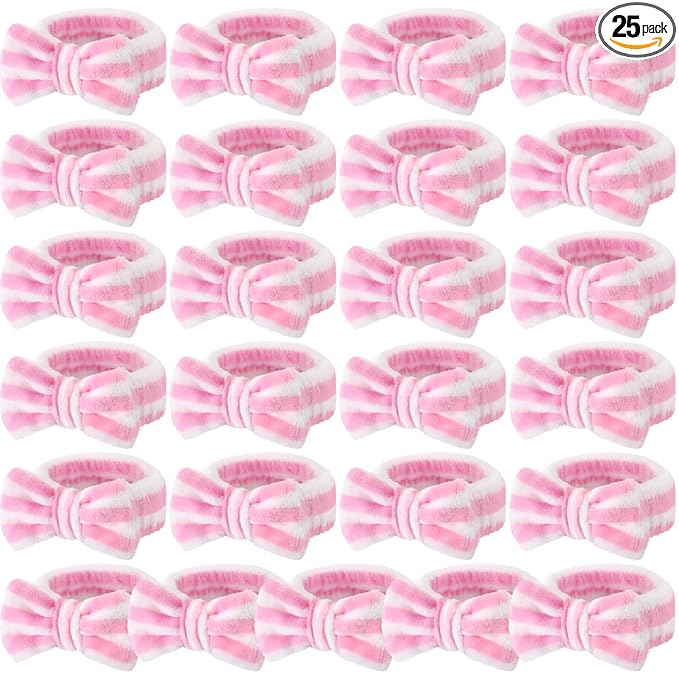 25 Pcs Spa Headband Bulk Makeup Headbands by Wavyknot