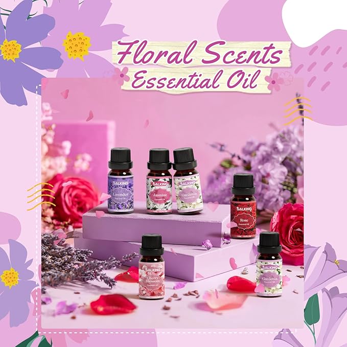 SALKING Floral Essential Oils Set, Premium Pure and Natural Essential Oils - Image 2
