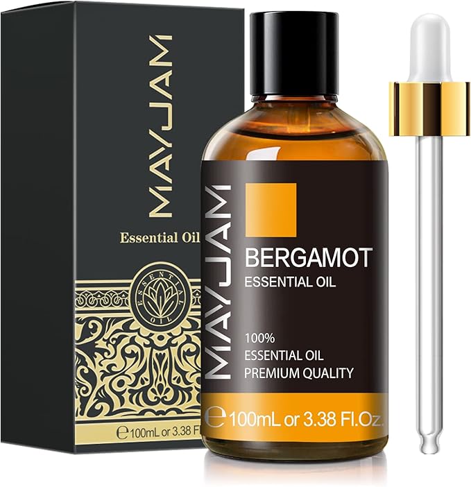 Bergamot Essential Oil, MAYJAM Premium Pure Essential Oils, 3.38FL.OZ Large by MAYJAM