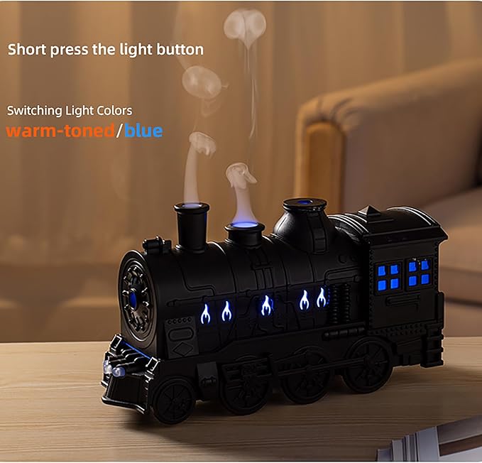 Retro Train Aromatherapy Diffuser 300ML Ultrasonic Cool Mist Humidifier - Image 7