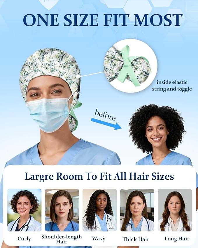Plifal 100% Cotton Scrub Cap - Image 5
