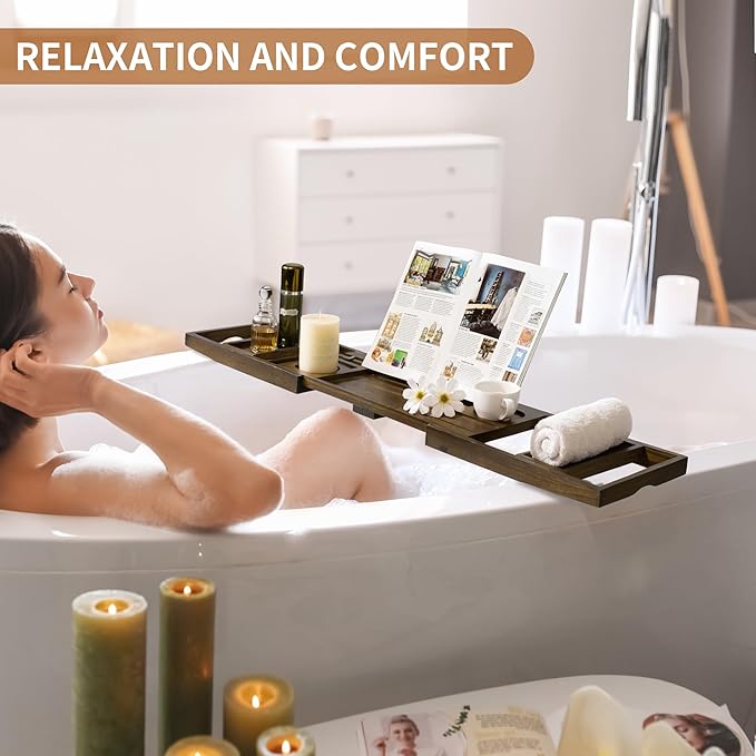 Luxury Teak Bathtub Tray - Image 7