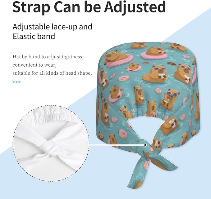 Alligator Ice Cream Working Cap, Scrub Cap - Image 4