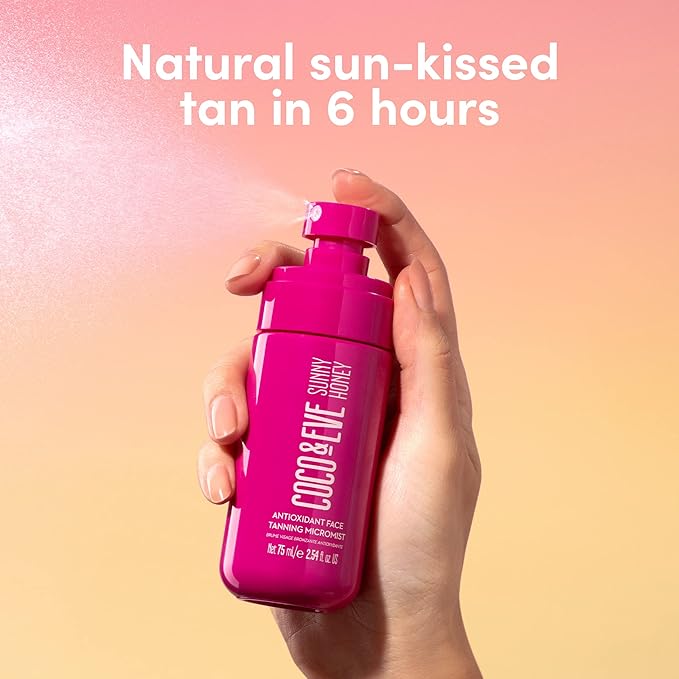 Coco & Eve Face Tanning Micromist – Sunless Facial Self Tanner Ultra Fine Mist - Image 2