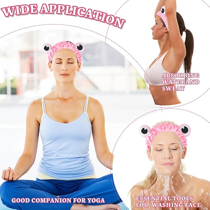 Jowmoy Rose Red Frog Eye Elastic Headband - Image 5