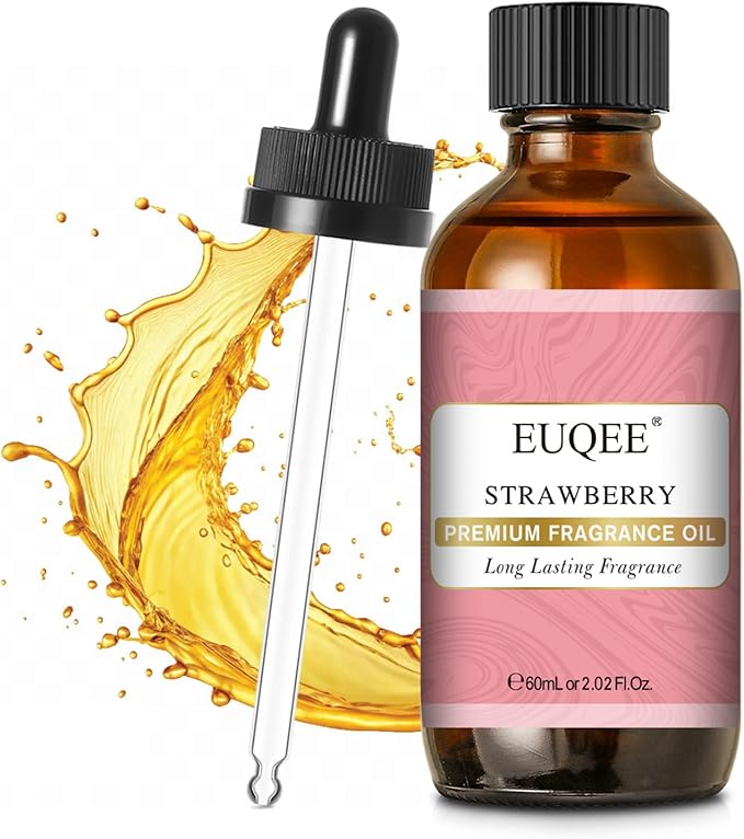 EUQEE 2.02 Fl oz Strawberry Fragrance Oil, Premium Strawberry Essential Oil by EUQEE