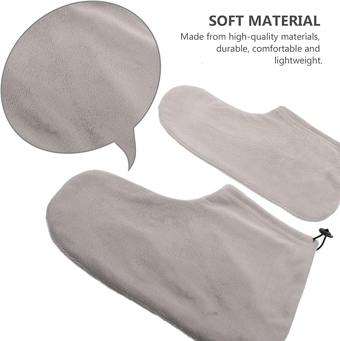 Beaupretty 3 Pairs Wamer Mitts Thermal Cloth Terry Beauty Wraps Hot Cotton - Image 4
