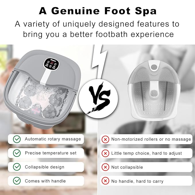 HOSPAN Collapsible Foot Spa Electric Rotary Massage, Foot Bath - Image 2