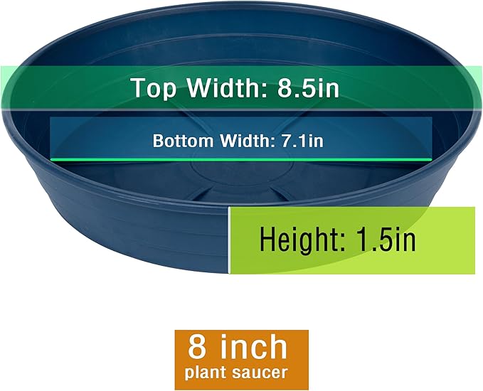 Plant Saucer 8 Inch 4 Pack 6 8 10 12 14 16 18 20 25, Plastic Plant Trays - Image 2