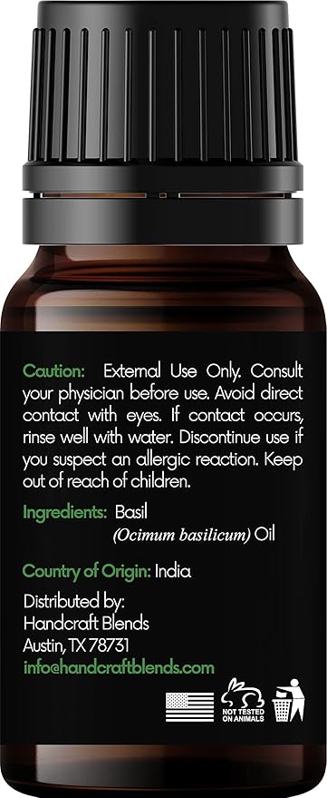 Handcraft Blends Basil Essential Oil – 0.33 Fl Oz – Pack of 2 – 100% Pure and - Image 2
