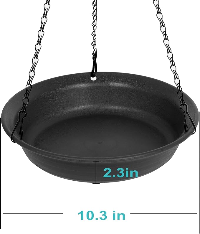 VUWEZ Hanging Bird Bath, Hanging Bird Water Feeder - Image 2