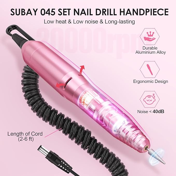 Subay Professional Finger Toe Nail Care Electric Nail Drill Machine Manicure - Image 4