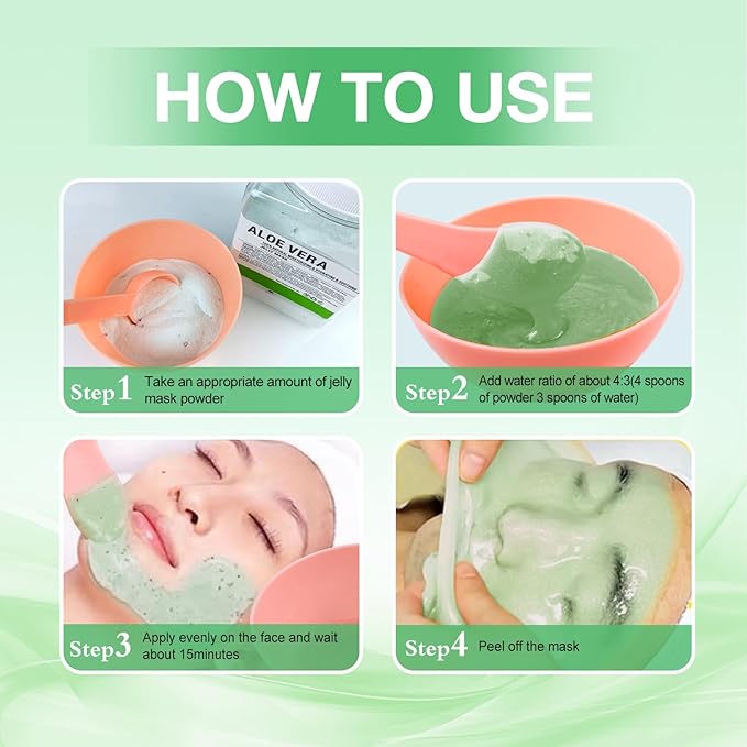 Jelly Mask for Facials Professional, Hydrating & Moisturizing Peel-Off Natural - Image 4