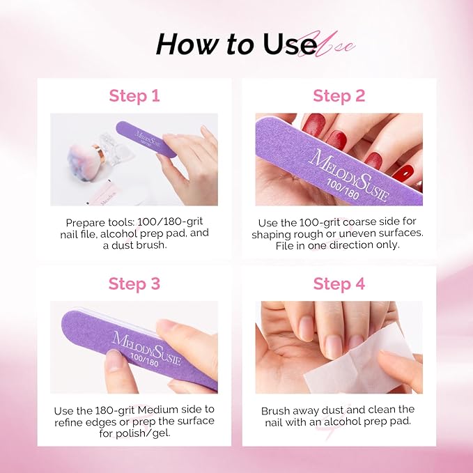 MelodySusie Nail File Kit, Professional Manicure Pedicure Supplies - Image 7