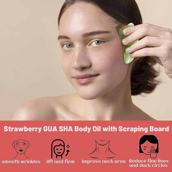 MR.A 2 Pack Strawberry Body Oil Juice Scented, Vitamin E Body Oil after Shower - Image 5