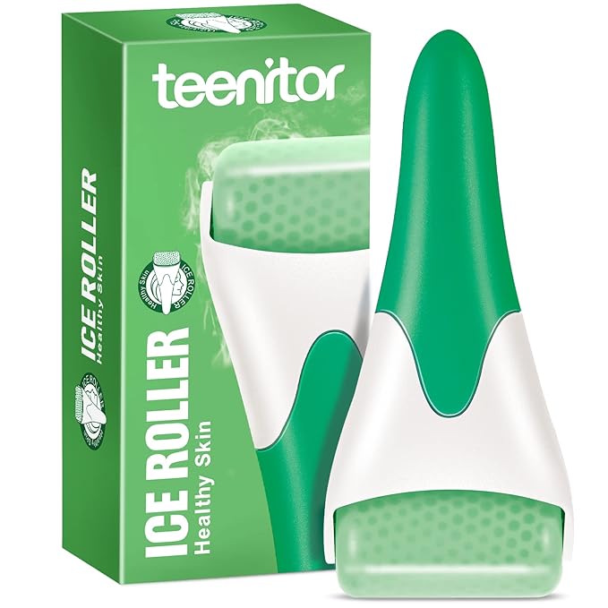 Teenitor Green Ice Roller for Facial Skin Care, Ice Massager Cooling Facial by PERFECTYOURBEAUTY