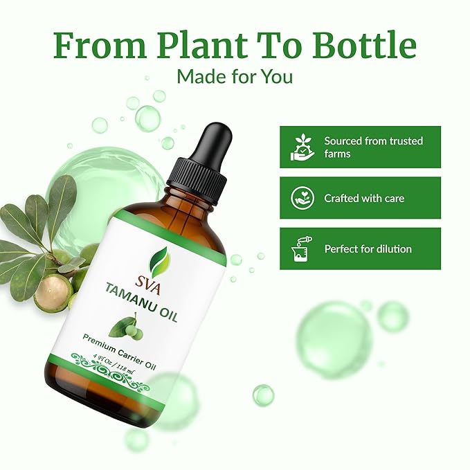 SVA Tamanu Oil - 4 Fl Oz – 100% Natural Cold Pressed Tamanu Oil - - Image 4
