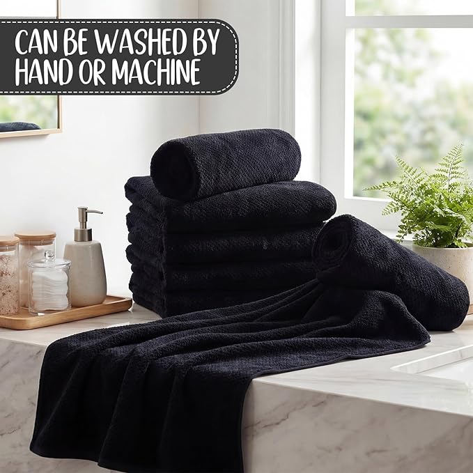 SmoothNovelty 16 Pack Microfiber Bath Towels Bulk 27'' x 60'' Oversized Size - Image 4