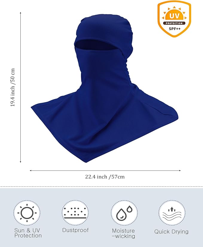 SATINIOR 3 Piece Balaclava Face Cover Sun Protection Neck Cover Summer - Image 3