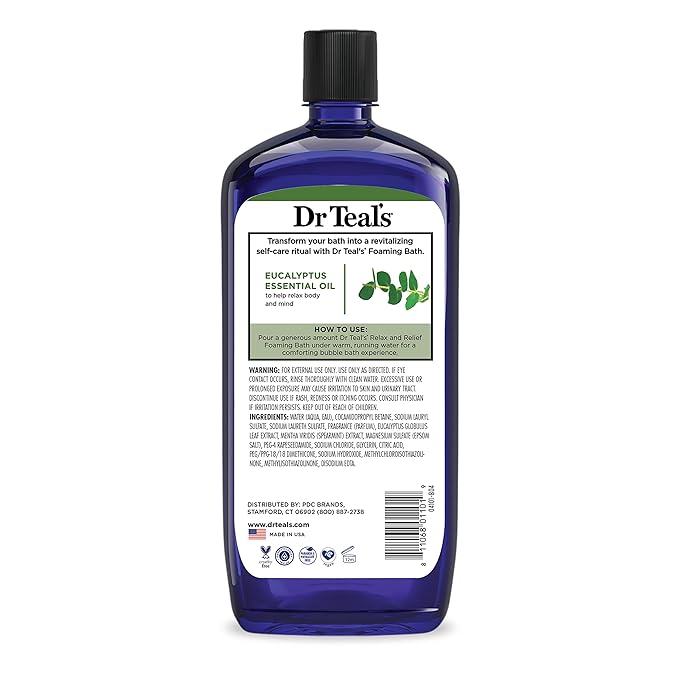 Dr Teal's Foaming Bath with Pure Epsom Salt, Relax & Relief with Eucalyptus & - Image 12