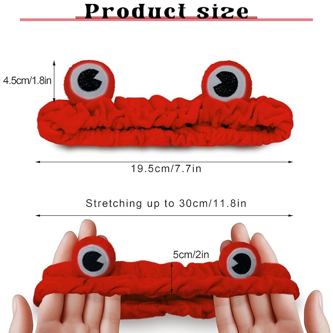 Jowmoy red Frog Eye Elastic Headband - Image 2