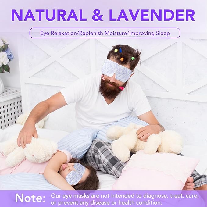 XPCARE 60 Pack Steam Eye Masks for Dry Eyes, SPA Warm Sleep Eye Mask, - Image 6