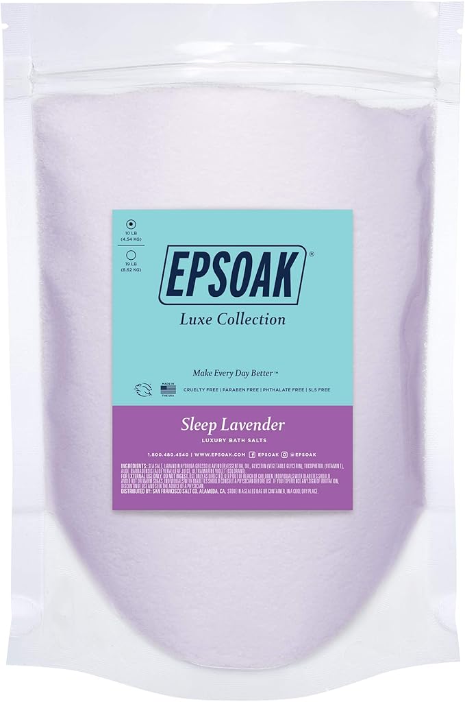 Sleep Lavender Bath Salts 10 lb. Bulk Bag by San Francisco Salt Company by SanFranciscoSaltCompany