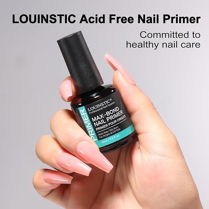 LOUINSTIC Nail Prep Dehydrator and Acid-Free Primer, Quick-Dry & Safe - Image 8
