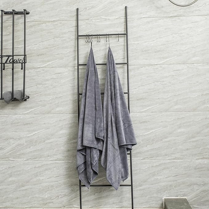 JML Microfiber Bath Towel 2 Pack, Oversized Thick Towels, Super Absorbent and - Image 5