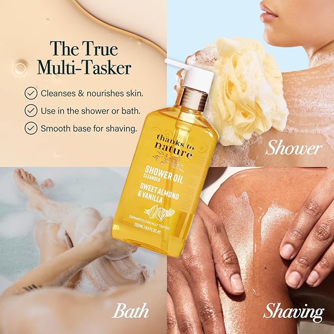 Shower Oil for Women with Sweet Almond and Vanilla, Luxe Oil Body Wash That - Image 4