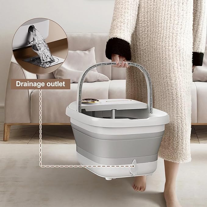 KASJ Collapsible Foot Spa with Electric Rotary and Hydro-Jet Massage, Foot Bath - Image 8