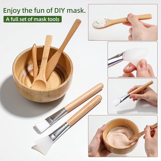 JPNK New Facial Mask Bowl Set, New DIY 6Pack DIY Clay Mask Mixing Kit - Image 5