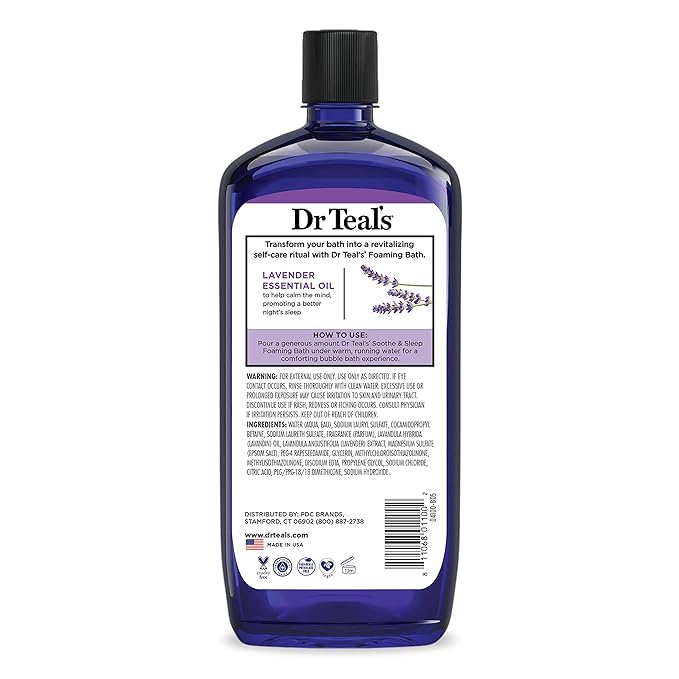 Dr Teal's Foaming Bath with Pure Epsom Salt, Lavender & Eucalyptus, 34 fl oz - Image 12