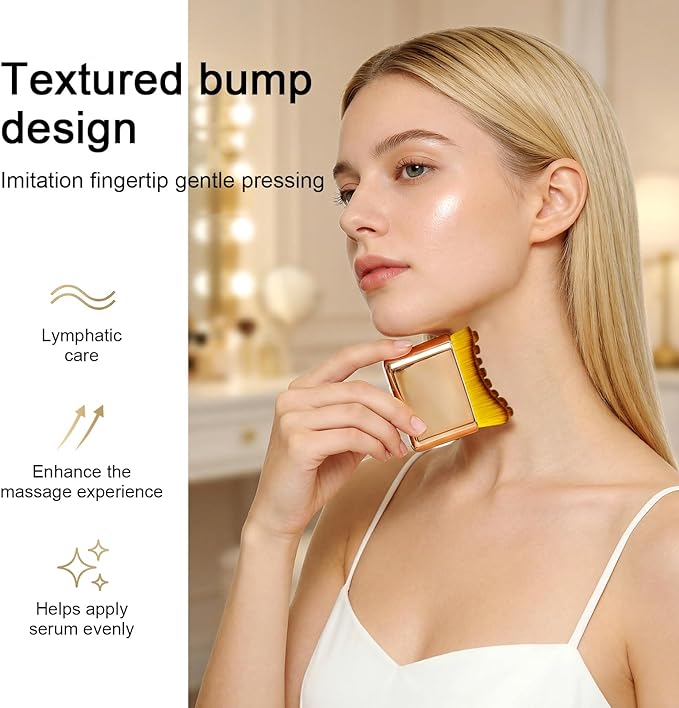 2 PCS Facial Lymphatic Contour Face Brush – Rounded Edge & Soft Bristles - Image 5