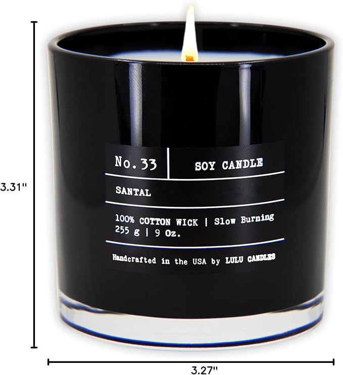 Lulu Candles | Santal | Luxury Scented Soy Jar Candle | Hand Poured in The USA - Image 9