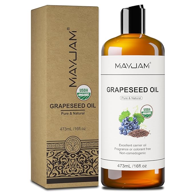 MAYJAM Organic Grapeseed Oil for Skin & Hair 16 oz, USDA Certified 100% Pure & - Image 8