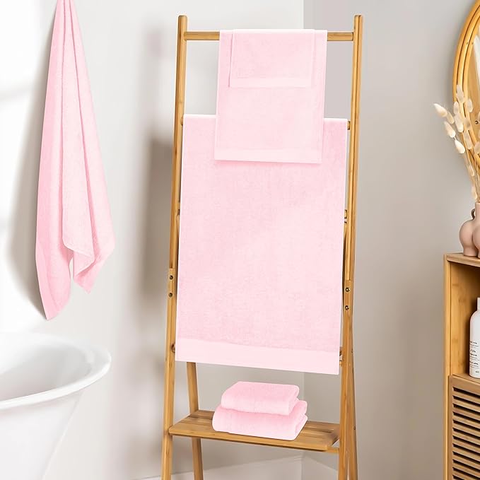 Ultra Soft 6 Pack Cotton Towel Set, Contains 2 Bath Towels 28x55 inch, 2 Hand - Image 3