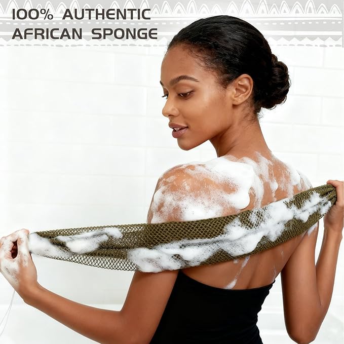 SPMKTBOZAI African Net Sponge Authentic, Loofah Exfoliating Body Scrubber Bath - Image 7
