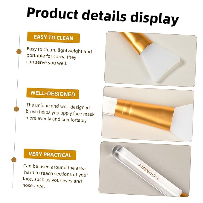 LORMAY Jelly Brush | 2 Pcs Silicone Face Mask Brushes | Mask Application Tool - Image 2