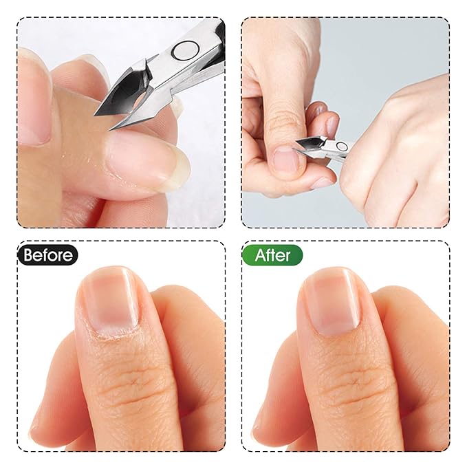 Cuticle Nippers 3/4 Cuticle Trimmer Clippers Stainless Steel Scissors Extremely - Image 5