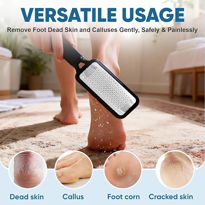 TEAWOO Foot File Callus Remover, Large Stainless Steel Foot Rasp, Heavy Duty - Image 3