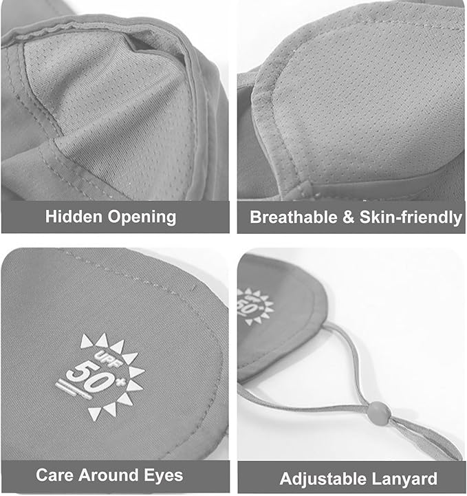 2Pcs UV Face Mask, Sun Masks for Women, Cooling Breathable Face Cover for - Image 6