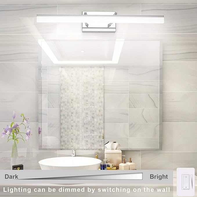 Aipsun 24 inch Dimmable LED Vanity Lights Adjustable Bathroom Light Fixtures - Image 5