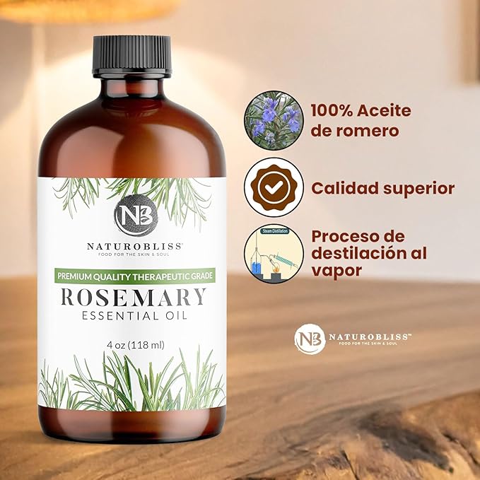 NaturoBliss 100% Pure Rosemary Essential Oil Therapeutic Grade Premium Quality - Image 9