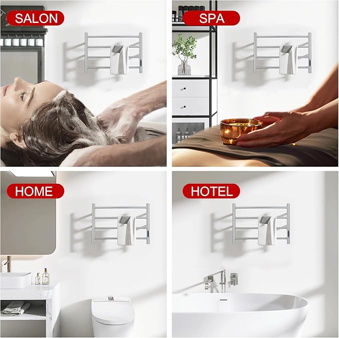 Heated Towel Racks for Bathroom, Wall Mounted Electric Towel Warmer Racks - Image 7