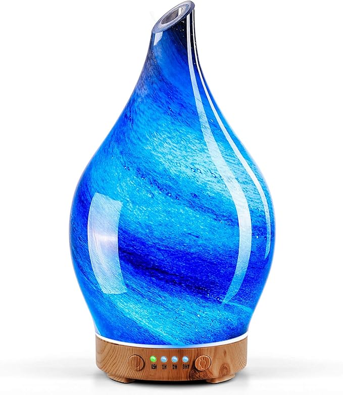 Porseme 150ml Essential Oil Diffuser Glass Color Changing Aroma Air Diffusers by Porseme