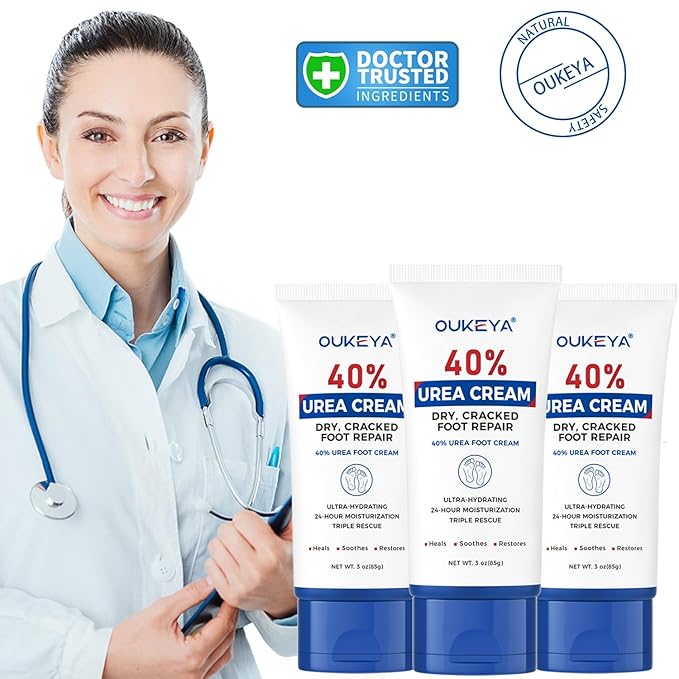 OUKEYA Urea Cream 40 Percent Tube 3 Oz, Urea Foot & Hand Cream - Image 5