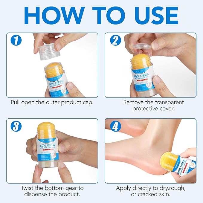 Uruses 2Pack Urea Cream 60% plus Salicylic Acid 2% Urea Foot Care Stick - Image 7
